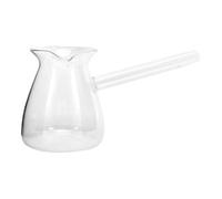 HAKIDZEL Caraffa Laterale in Vetro Borosilicato Trasparente da 350ml per Caffè e Latte, Design Elegante e Funzionale, Pratica e Risparmio di Fatica per Uso Domestico