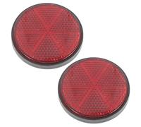 HAKIDZEL Catarifrangenti Accessori Segnalazione Sicurezza in Plastica Rossa Rotondi Posteriori 2 Unitá Vite 6mm, Riflettori per Bici Moto ATV per attività Outdoor Quotidiane