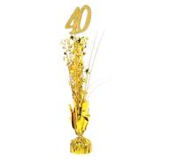 HAKIDZEL Centrotavola Oro per Festa Compleanno 40 Anni Film Alluminio e Blocco Cemento, Leggero e Facile da Posizionare per Decorazioni Creative e Foto di Anniversario