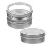 HAKIDZEL Contenitori con Chiusura Ermetica Magnetici in Ferro Argento Rotondi 2 Pezzi Pratici e Salvaspazio per Spezie e Piccoli Oggetti per Cucina e Frigorifero