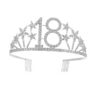 HAKIDZEL Corona Per Compleanno Bambine Tiara Fascia Capelli Con Strass Lucidi Decorazione Festa Principessa Accessori Teatro