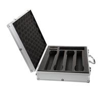 HAKIDZEL Custodia Microfono Portatile in Schiuma con Maniglia, Organizer per 4 Microfoni Wireless, Resistente Agli Urti, per Famiglia e Amici in Viaggio