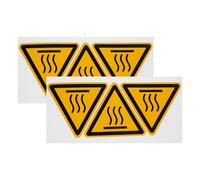 HAKIDZEL Etichette di Sicurezza Adesive 2 Fogli Segnale di Avvertimento per Superfici Calde per Ambienti Produttivi