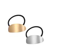 HAKIDZEL Fascia per Chioma Ovale Lucida in Metallo e Fibra 4 Pezzi per Donna Design Elegante e Finitura Speciale Adatta a Molte Occasioni