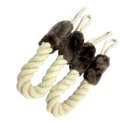 HAKIDZEL Fermaporta a Corda 2 Pezzi in Cotone Beige Resistente a Morso e Usura per Maniglie di Accesso e Finestre Protezione Anticollisione per Attirare L'attenzione del Cane