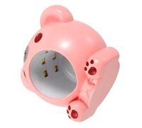 HAKIDZEL Lampada per Unghie Mini Portatile a Forma di Orsetto Rosa Tecnologia a Luce Terapeutica e Asciugatura Rapida per Manicure a Casa in Viaggio