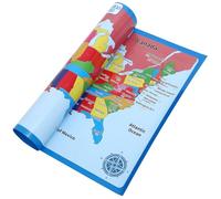 HAKIDZEL Mappa Didattica Stati Uniti su Carta Sintetica Resistente, Poster Educativo Creativo per L'educazione Prescolare e Sviluppo Intellettuale Stile Casuale