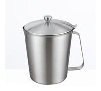 HAKIDZEL Misurino Cocktail in Acciaio Inossidabile 304 da 1000ml con Coperchio, Scala Graduata Precisa e Design Anti-caduta, per Preparare Latte e Feste