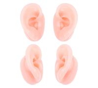 HAKIDZEL Modelli di Orecchie in Silicone 2 Paia per Addestramento Agopuntura e Esposizione Accessori, Orecchie Realistiche Morbide Rosa, Strumenti Professionali per Apparecchi Acustici