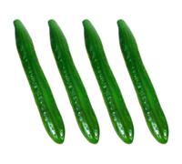 HAKIDZEL Modelli Realistici di Cetriolo Simulati 4 Pezzi in Schiuma Verde Non Facilmente Deformabili per Giochi di Finzione e Educazione Precoce