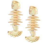 HAKIDZEL Orecchini Pendenti Donna Forma Ossa di Pesce in Lega Color Oro, Semplici e Pratici per Uso Prolungato, per Vacanze e Occasioni Casual Colore Casuale
