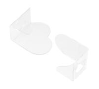 HAKIDZEL Palette Per Trucco Trasparente 2 Pezzi, Palette Per Manicure Ergonomiche e Leggere, Miscelazione Fondotinta e Ombretti, Portatili e Facili Da Pulire Per Uso Professionale e Salone