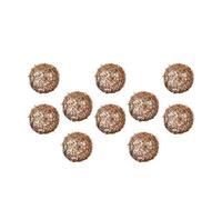 HAKIDZEL Palline Decorative Naturale Resistenti 10 Pezzi in Rattan Intrecciato per Natale e Matrimonio per Decorazioni Sospese in Stanza e caffè