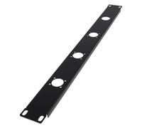 HAKIDZEL Pannello Rack Audio Incernierato 1u 4 Slot Xlr Nero per Gestione Cavi e Organizzatore Patch Panel Studio e Cabinet Rete