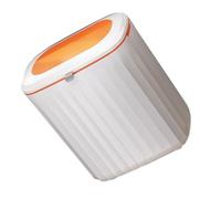 HAKIDZEL Pattumiera e Montaggio a Design Scorrevole in Plastica Arancione da 8l con Coperchio da Cucina per e Ufficio