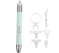 HAKIDZEL Penna Diamantata LED Ricaricabile Verde, Set 1 Pezzo | Acciaio Inox e Plastica, Lanyard e Custodia Inclusi, 4 Punte di Ricambio 1 Punta Correttiva