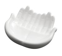 HAKIDZEL Piatto Multiuso a Forma di Mano per Sushi in Ceramica Bianco Design Semplice e Linee Lisce, per Ristoranti e Catering