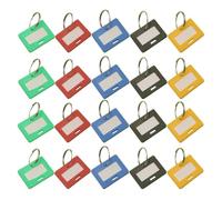 HAKIDZEL Plastic key identifier covers, 50 Pezzi, etichette numerate rotonde in plastica e metallo, per chiavi e altri oggetti, sostituzione schede, per casa e auto Colore Casuale