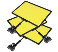 HAKIDZEL Porta Cartellini in Abs Giallo 3 Pezzi, Clip Pratiche e Compatte per Esposizioni e Supermercati, Supporto Segni Semplice e Funzionale