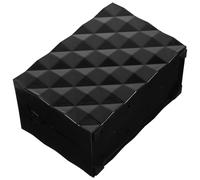 HAKIDZEL Porta Forbici da Salone Doppio Scomparto in Acrilico e Nylon Nero, Capacità Super Ampia e Base Antiscivolo per Organizzare Strumenti da Salone