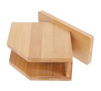 HAKIDZEL Porta Tovaglioli e Design Beige in Bambù Grande Capacità Scatola per Fazzoletti a Forma di Ventaglio, per Tavoli da o Casa