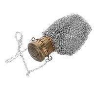 HAKIDZEL Portamonete con Catena Lunga Sospesa in Ferro Argento Vintage | Design in Rete di Ferro, Leggero e Facile da Portare, Stile Anni Venti Inglese Colore Casuale