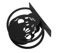 HAKIDZEL Portatovaglioli in Ferro Nero con Design Teschio Elegante, Piedini Antiscivolo e Stabile, come Centrotavola per Tavoli da Pranzo Moderni in Riunioni Familiari