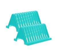 HAKIDZEL Portavetrini Design Antiscivolo Struttura Verticale 2 Pezzi in Plastico Verde per Asciugatura Efficiente da Laboratorio su Banchi di Laboratorio Compatti