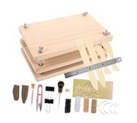 HAKIDZEL Pressa per Libri in Legno e Metallo Portatile, Kit per Restauro Antico e Creazione Fai da Te, Strumento Essenziale per Rilegatura e Lavorazione Carta