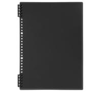 HAKIDZEL Quaderno ad Anelli Rimovibili A4 Nero Carta Liscia e Resistente All'inchiostro, per Studio e Scrittura per Adulti