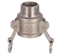 HAKIDZEL Raccordo Baionetta in Acciaio Inossidabile Resistente e Facile da Installare, Adattatore Rapido per Uso Fluidi e Petrolio Connettore Camma e Scanalatura Argento