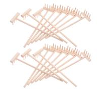 HAKIDZEL Rastrello e Livellamento della Sabbia per Giardino Zen 24 Pezzi in Legno Mini Portatile e Pittura su Sabbia per Meditazione in Mini Giardini