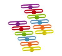 HAKIDZEL Segnabicchieri Sicuro e Facile da Riconoscere 12 Pezzi a Forma di Anello in Silicone Marcatore per Bicchieri da Vino Colore Casuale per Feste e Raduni