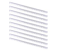 HAKIDZEL Set 10 Pezzi Scalimetro Triangolare in Plastico Trasparente 20cm Numeri Chiari e Facili da Identificare per Uffici e Scuole