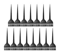 HAKIDZEL Set 15 Pezzi Pettini Applicatori per Tintura Chioma in Plastica Neri, Facili da Pulire e Anti-goccia, per Uso Domestico e Salone