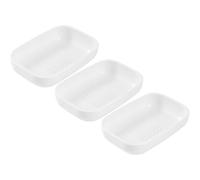 HAKIDZEL Set 3 Pezzi di Grattugie Manuali in Plastica Bianca, Leggeri e Funzionali per Sminuzzare Aglio, e Verdure come Patate e Carote in Cucina