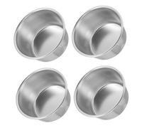 HAKIDZEL Set 4 Pezzi Stampi per Dolci Fatti in Casa in Acciaio al Carbonio Antiaderente, Stampo per Budino, Muffin e Cheesecake Resistenti alle Alte Temperature, Accessori per Cottura