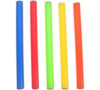 HAKIDZEL Set 5pezzi Bastoni da Gara in Plastico per Corsa Campestre Design Semplice e Bordo Liscio, per Concorso Scuola e Decorazioni Scuola Resistenti a Cadute