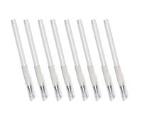 HAKIDZEL Set 8 Penne Waterproof per Tattoo Punta Fine in Plastico Bianco, Marker Precisi per Piercing e Sopracciglia, per Tattooing Professionale