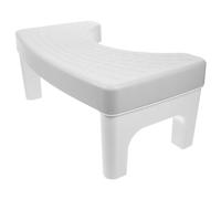 HAKIDZEL Sgabello per Bagno Bianco in Pp Stabile Sicurezza Migliorata per Uso Domestico come Supporto per Wc Antiscivolo e Adulti