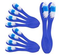HAKIDZEL Spazzolino da Denti 20 Pezzi con Manico Corto e Setole Morbide di Sicurezza Blu per Pulizia Delicata dei Denti e Lingua, per Strutture Sanitarie