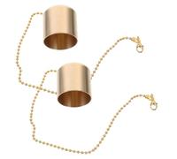 HAKIDZEL Spegnicandele in Ottone 2 Pezzi Colore Oro, Tappo Estintore per Candele Piccole, Previene Lo Smorzamento dello Stoppino, Decorazione Raffinata la Casa