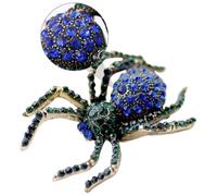 HAKIDZEL Spilla Ragno Retrò con Cristalli Blu in Lega, Accessorio Elegante per Uso Quotidiano, come Regalo di Compleanno per Abbinare un Abito