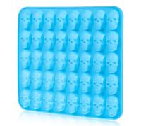 HAKIDZEL Stampo di Halloween Biscotti Forma per Teschio e Blu a di Silicone 40 Cavità, Resistente Pratico per Bakery e Baking Creativo