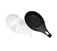 HAKIDZEL Supporto per Cucchiaio in Silicone Resistente All'usura 2 Pezzi Design Elegante e Lavorazione Fine per Cucina e Tavola