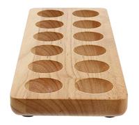 HAKIDZEL Supporto per Uova in Legno Semplice Doppia Serie, Porta Uovo Duraturo e Pratico per Conservazione delle Uova in Stile Rustico