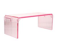 HAKIDZEL Supporto Trasparente Acrilico Poggiamano per Unghie Rosa e in Base Resistente, Poggiamani Texture Fine Manicure Nail Decor e DIY