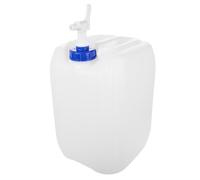 HAKIDZEL Tanica Portatile con Rubinetto 20l in Hdpe Bianco, Contenitore Acqua Potabile per Campeggio e Viaggio, per Rifornimento Auto ed Emergenze