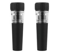 HAKIDZEL Tappi per Bottiglie di Vino Nero in Plastico 2 Pezzi Pompa Sottovuoto Riutilizzabile per Preservare e Prolungare la Freschezza in Casa al Bar