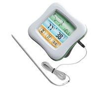 HAKIDZEL Termometro da Barbecue Digitale Schermo Touch Colorato, Timer Integrato e Rilevazione Temperatura in Acciaio Inossidabile e Abs, per Tacchino e Pollo